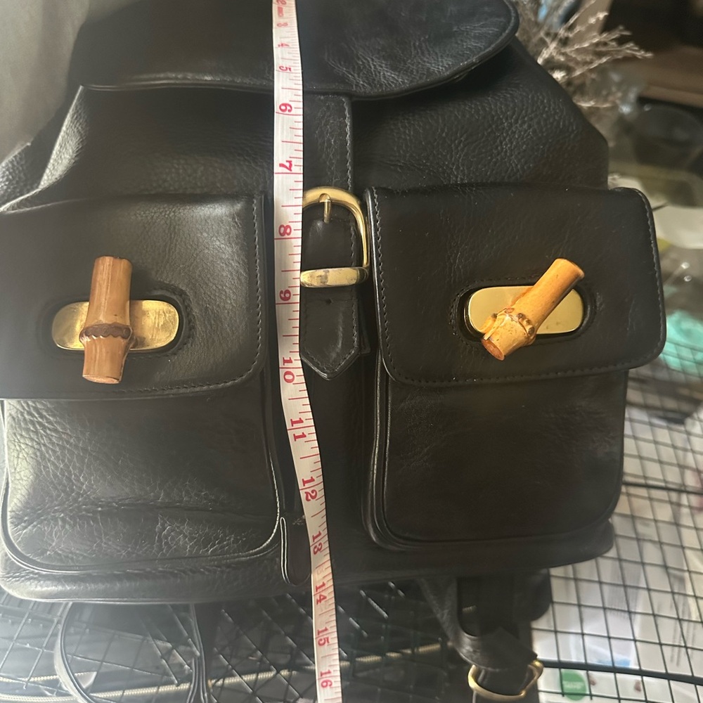 Black Leather Backpack - Picture 14 of 16